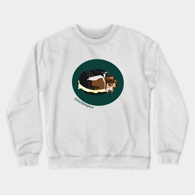 Beagle Bagel Crewneck Sweatshirt by Sharksinmyhead